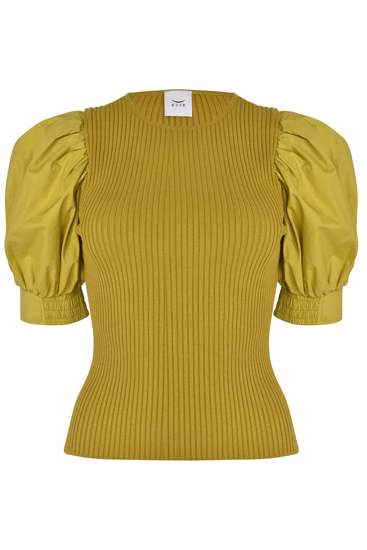 Husk RIB KNIT - Chartreuse