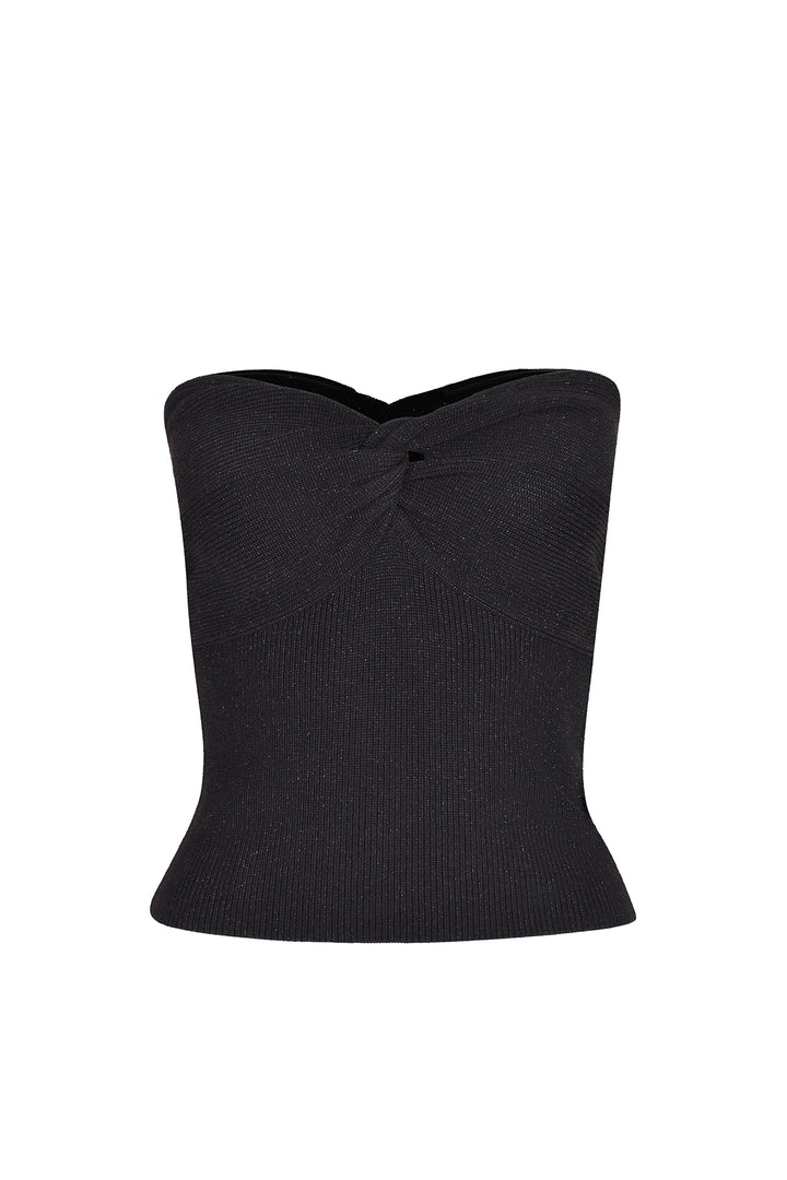 Husk KNIT BUSTIER - Black