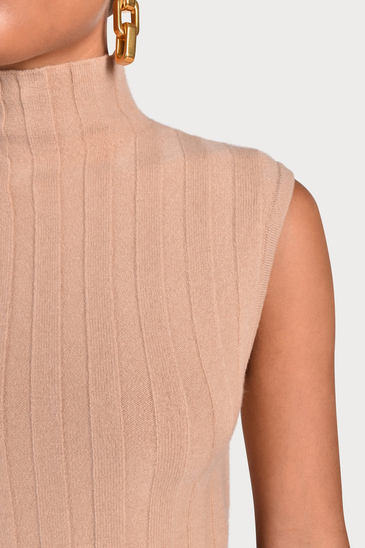 Husk FUNNEL VEST - Nude