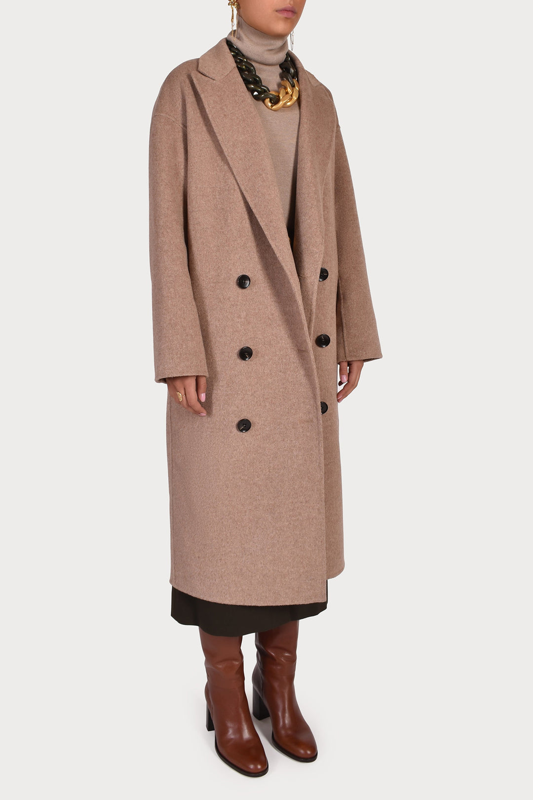 Husk PORTOBELLO COAT - Latte