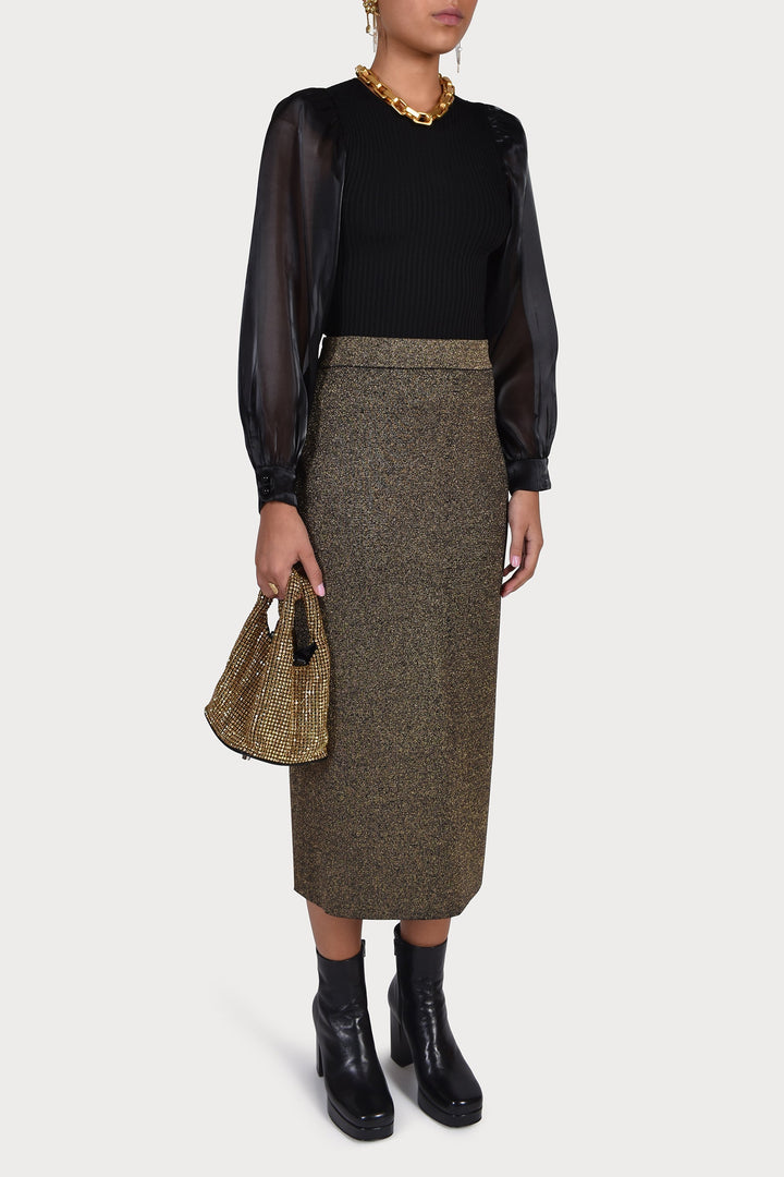 Husk TUBE SKIRT - Gold black