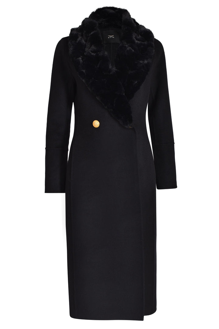 Husk ABIGAIL COAT - Black