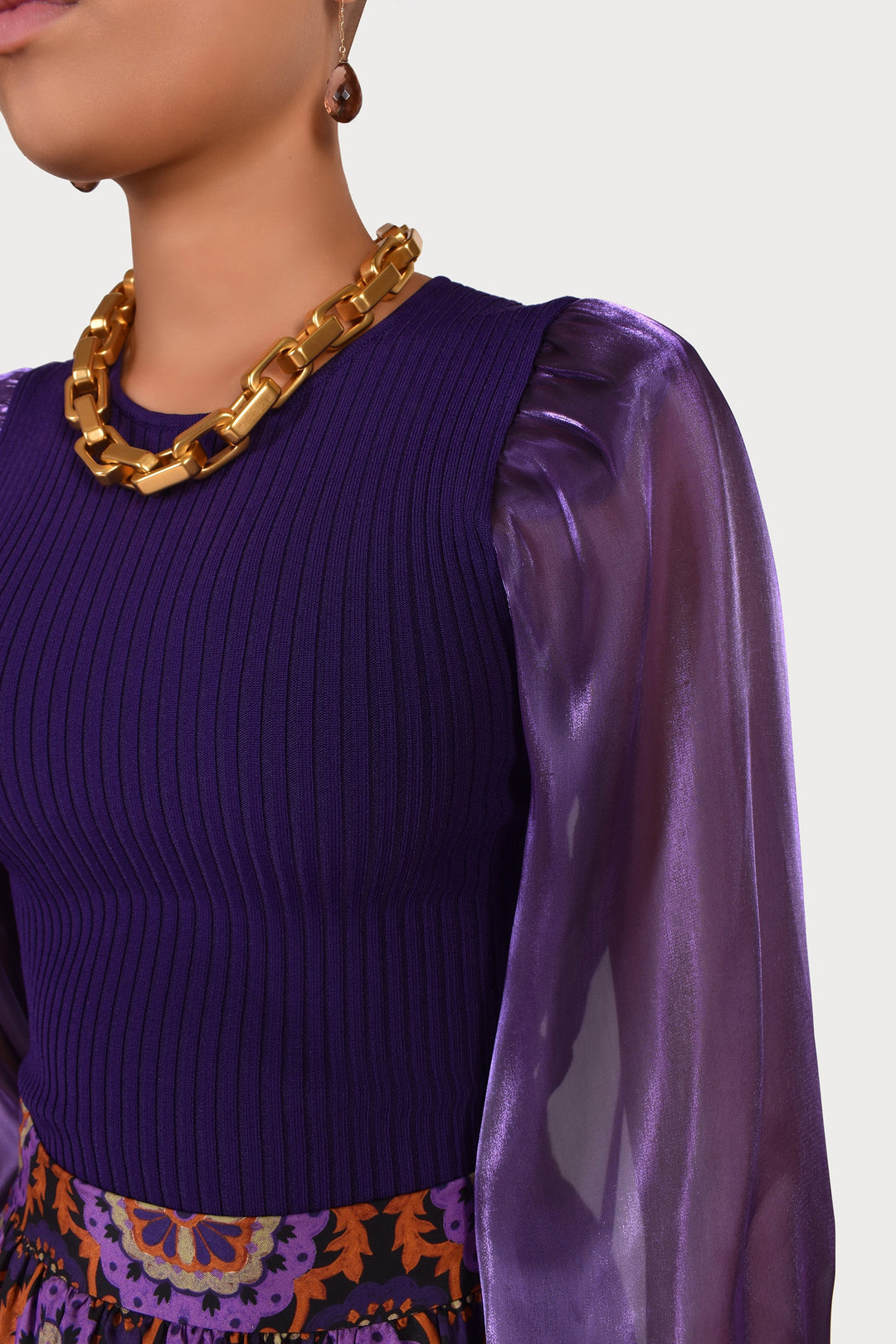 Husk ORGANZA KNIT - Purple