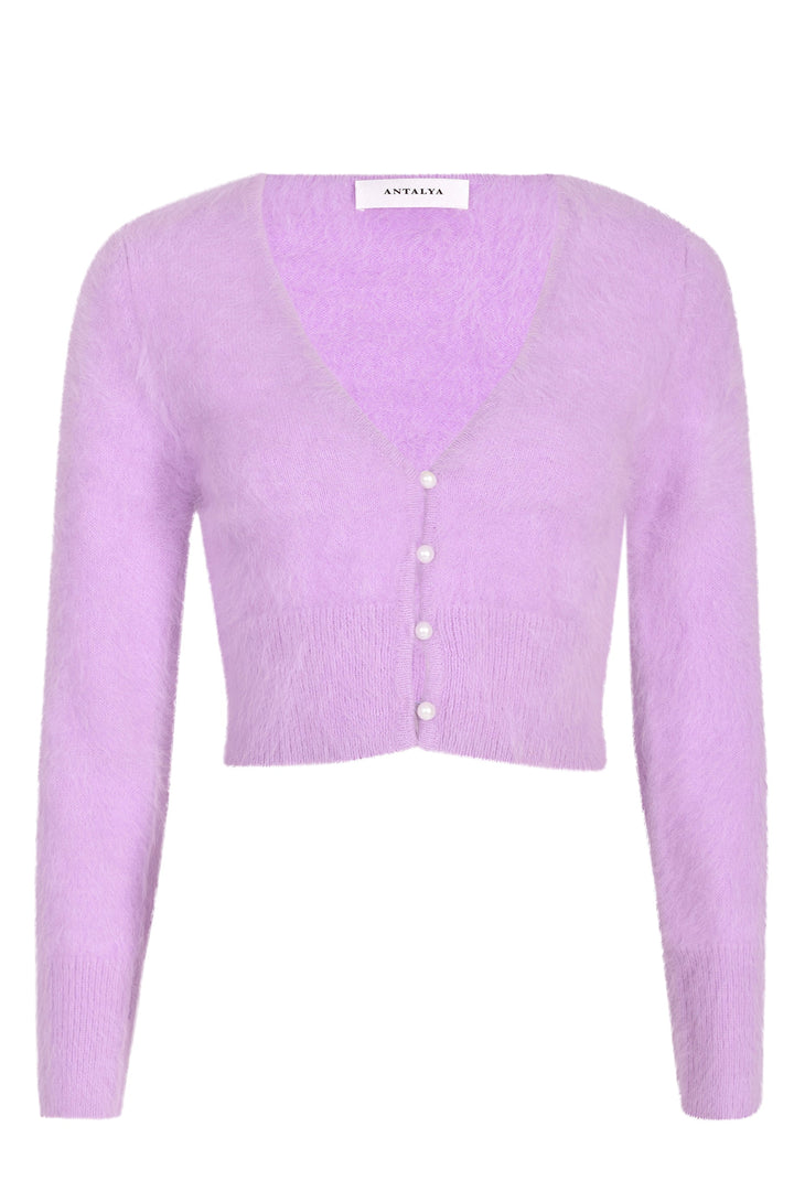 Antalya CROP CARDI - Lavender